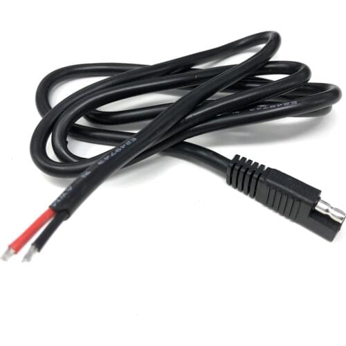 130CM SAE Connector DIY 2 Pin Lug Cable Battery Charger Quick Disconnect SAE Extension Cord 14AWG For Motorcycle / Car / Tractor