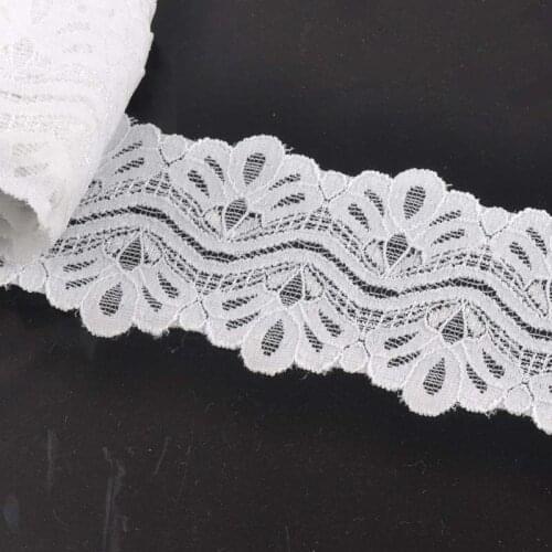 5Yards Width 60mm Beautiful White Color Lace Ribbon Embroidered Net Lace Trim For Garment Accessories cp1364