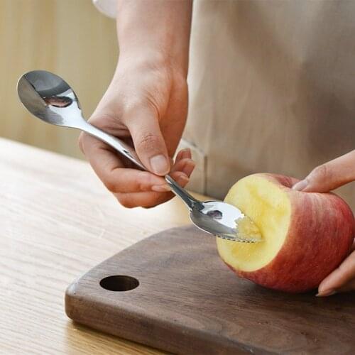 50pcs Double stainless steel Fruit fruit extractor Watermelon digging spoon Carving knife Fruit cutting device NO209