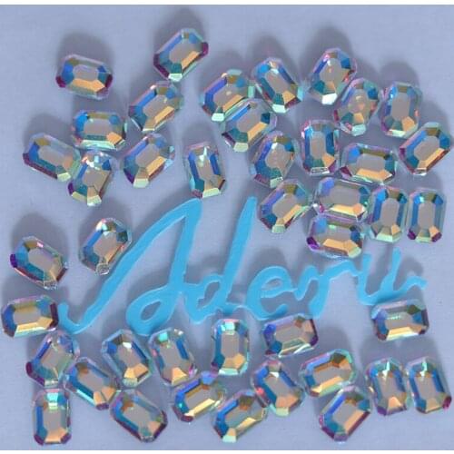 Aderu octagon super shiny lead free crystal hot fix rhinestone for nail art ornament garment shoe hat scarf phone car decoration