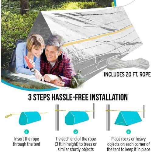 Emergency Sleeping Bag Survival Bivy Sack Use As Emergency Blanket Lightweight Survival Gear for Outdoor Hiking Camping