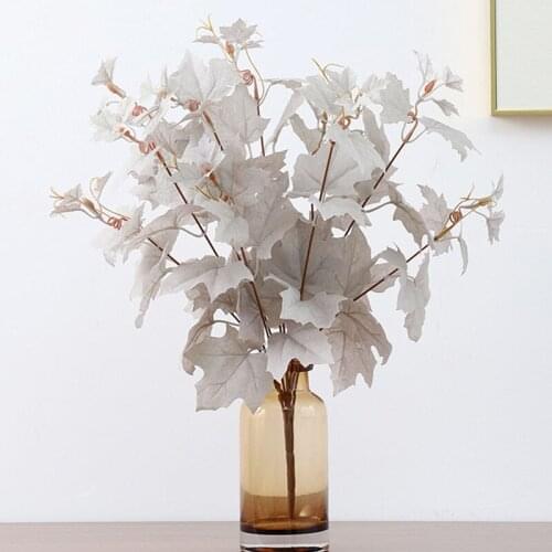 White wedding mariage Outdoor artificial flowers Maple leaf Garden flores artificiales party decor decorations home Decor