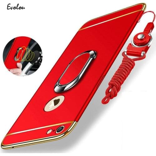 For Iphone 11 Pro Max shockproof plating 3 in 1 Cover For Iphone XS Max 6 7 8 Plus 6s XR 7P 8P X Magnetic Ring Holder Phone Case