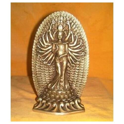 Exquisite Old Thousand guanyin bodhisattva Buddha copper Statue/ Sculpture,best collection&adornment,free shipping