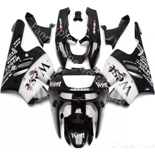 Hot sales Motorcycle Fairing kit for KAWASAKI Ninja ZX9R 1994 1995 1996 1997 ZX 9R 94 95 96 97 black white WEST Fairing set
