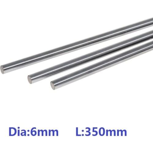 50pcs/lot 6mm linear shaft 350mm long 6x350mm hardened chromed plated linear shaft rod bar CNC router 3D printer parts