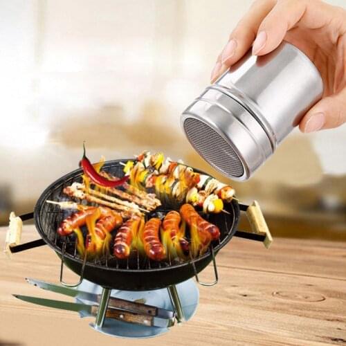 Stainless Steel Chocolate Shaker Cocoa Flour Salt Powder Icing Sugar Cappuccino Coffee Sifter Lid Cooking Tools