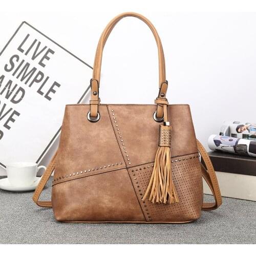 New 2021 tassel leisure contracted one shoulder inclined shoulder bag ladies handbags backpack women bags