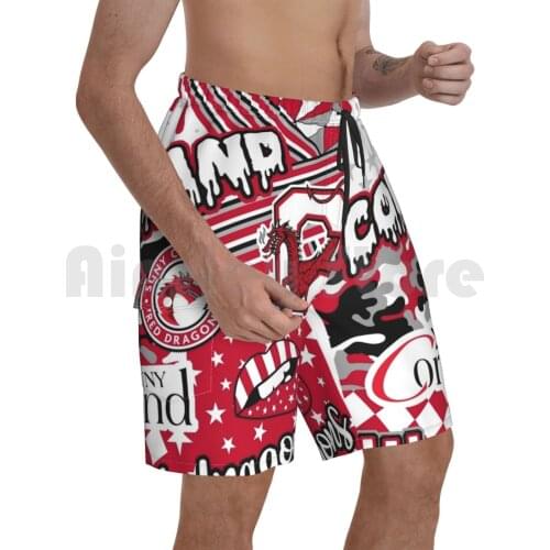 Cortland Beach Shorts Men Beach Pants Swimwear Cortland Red Cstate Game Day University Of Football College