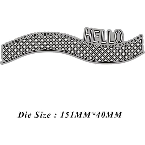 Hollow Letter Hello Lace 2021 Metal Cutting Dies Cut Die Mold Card Scrapbooking Paper Craft Knife Mould Blade Punch Stencils