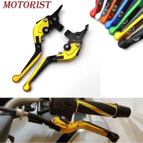 Motorist High Quality Motorcycle Adjustable Folding Extendable Brake Clutch Lever For HONDA Integra 750 DCT Integra750 with logo