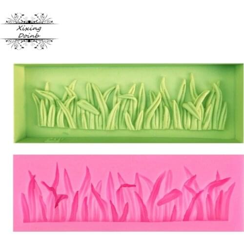 DIY green grass cake decorated silicone mold soft candy biscuits chocolate mold candy cake biscuit mold Kitchen Baking tools
