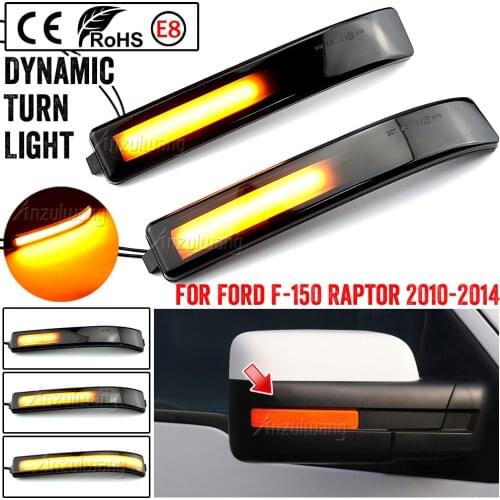 LED Dynamic Side Mirror Turn Signal Lights For Ford F150 F-150 2009-2014 SVT Raptor 2010-2014 Sequential Lamp Blinker Indicator