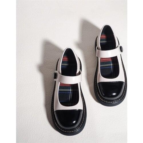 Genuine Leather Fashion Mary Jane Loli Shoes 2021 New Lolita Retro Womens Summer College Japanese Jk Uniform Anime Cosplay Goth