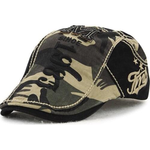 1 Pcs 2018 Spring New Visors Caps Camouflage Embroidery letters Cotton Hats For Men Brand Snapback Men Hats 5 Colors 8646