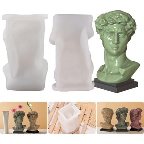 3d Gypsum David Vase Clay Silicone Mold Epoxy Crafts Resin Mold David Vase Casting Soap Candle Making Home Decor