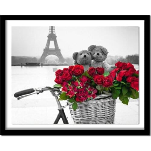 5D Diamond Bead Work Full Diamond Embroidery Flowers DIY Hobby Rose Diamond Painting Factory Sale Home Decor Gift