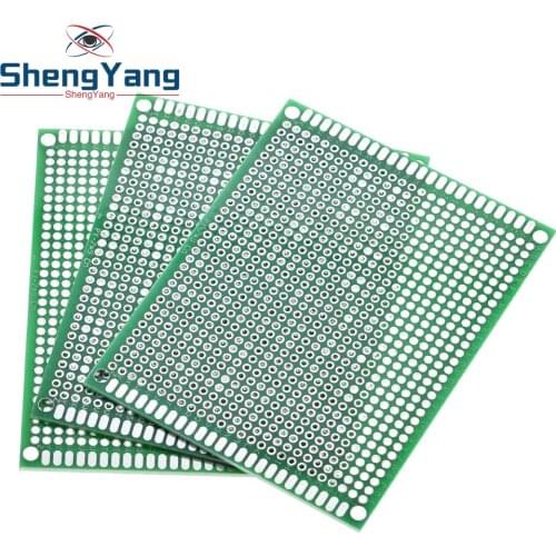 7x9 cm PROTOTYPE PCB 7*9cm panel double coating/tinning PCB Universal Board double Sided PCB 2.54MM board Green
