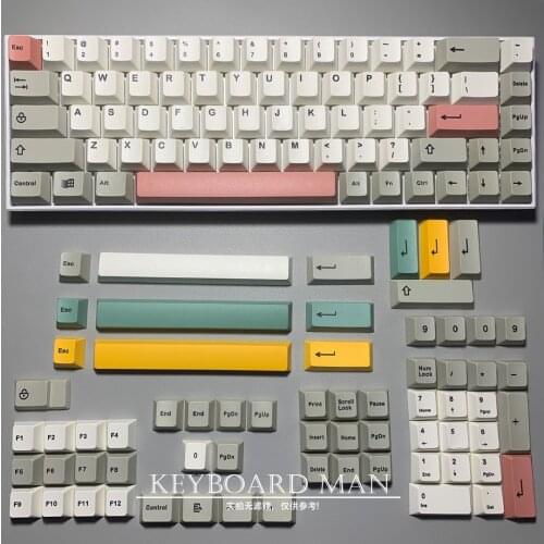 9009 Retro Keycaps Cherry profile PBT Dyesub printings 126 keycaps