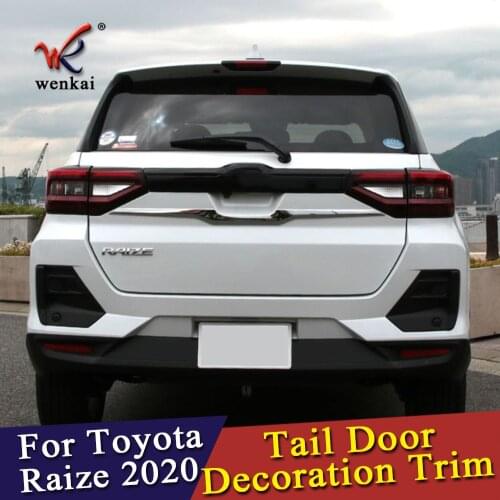 ABS Chrome For Toyota Raize Rear Trunk Boot Door Trunk Lid Molding Cover Trim Tailgate Garnish Car Accessories