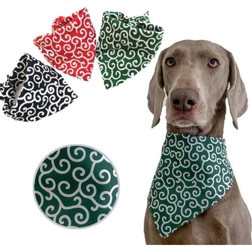 Pattern Dog Accessories Retro Triangle Scarf for Large Dogs Fashion Puppy Towel Cloth Dog Bandana Outdoor Cat Bibs Dropshipping