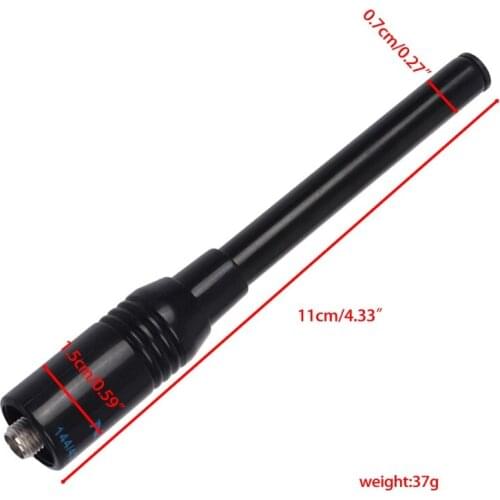 Booster Antenna Suitable for Bao Feng UV 5R Walkie-talkie Na 773 Dual-band Gain Antenna Metal + ABS Black