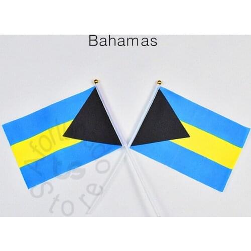 Bahamas 14*21cm flag Banner meet Parade party hand waving National flag Home Decoration flag banner