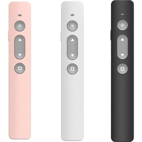 Clicker With Red Pointer For USB Rechargeable Presentation Clicker 2.4GHz Wireless Remote Control For Mac/Win/Computer/Laptop