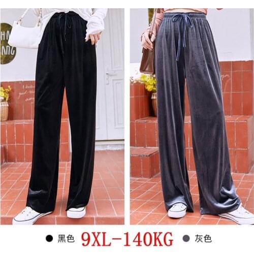 Plus size womens casual pants cotton plus size 7XL 8XL 9XL 10XL summer large stretch loose black trousers sport 52 54 56 58