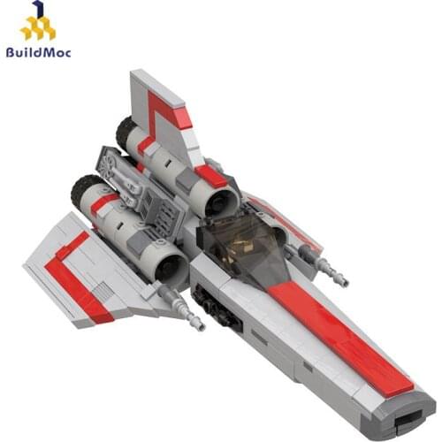 Buildmoc Movie Series Colonial Viper MK1 Gray Battlestar Galactica War Weapon Building Block Model Child Toy Birthday Gift