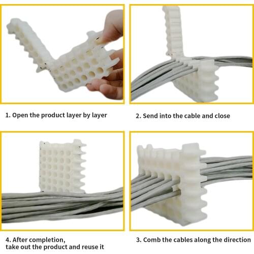 Cables Management Cable Holder for Computer Room Finishing Wiring Harness Network Cables Comb Tool Cables Manager Cable Dresser