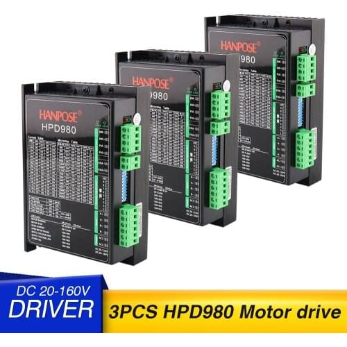 3PCS Driver HPD980 Nema23 Stepper Motor 8A DC20-160V AC20-110V 42/57/86 Stepping Motor CNC for 3D printer accessories