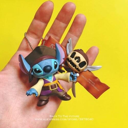Disney Lilo & Stitch Jolly Roger 7cm Action Figure Posture Anime Decoration Collection Figurine play Toy model for children gift