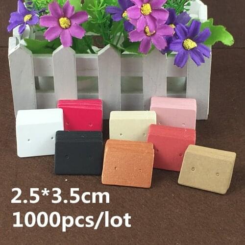 1000PCS 2.5*3.5cm Earring Cards Paper Jewelry Display Card Earrings Vintage Classic Card Packaging Accessories Earrings Card
