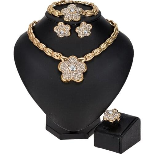 MUKUN African Fashion Bridal Jewelry Set Round Shape Big Necklace Dubai Wedding Party Bracelet Earrings Jewelry sets for Women