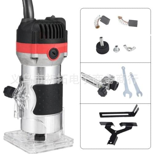 Red and Black Woodworking Aluminum Body Electric Trimming Machine Engraving Machine Wood Milling Electric Tools 220v