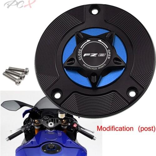 Logo 8 Colors CNC Aluminum Keyless Motorcycle Accessories Fuel Gas Tank Cap Cover for YAMAHA FZ-8 FZ8 Fazer 2010-2014 11 12 13