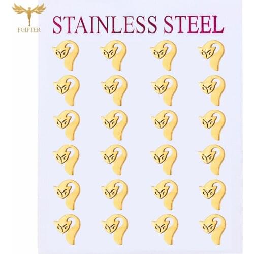 Cute Girl Earrings Set Fox Stud Earrings 18K Gold plate Jewelry Stainless Steel Ear Accessories Fashion New Female Gifts