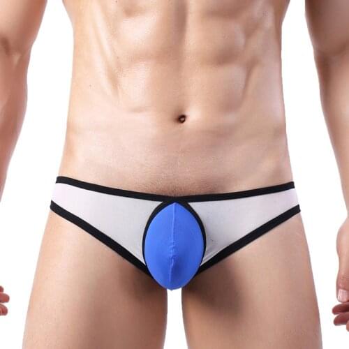 Men Underwear Jock Strap Sexy Mesh Transparent Gay Panties Cueca Tanga Mini Briefs Slip Homme Underpants Bikini Tanga Plus Size