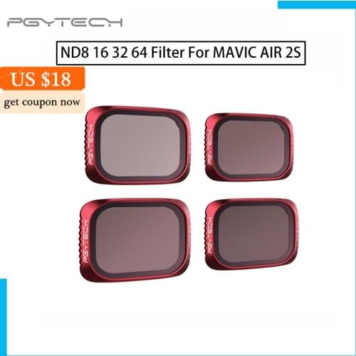 PGYTECH For DJI Mavic Air 2S CPL/ UV/ ND8 16 32 64PL ND 8 16 32 64 Lens Filters Set Professional Filter Kit Air2S