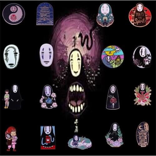 No Face Sereis Badge Set Spirited Away the lonely spirit Brooch Accessory
