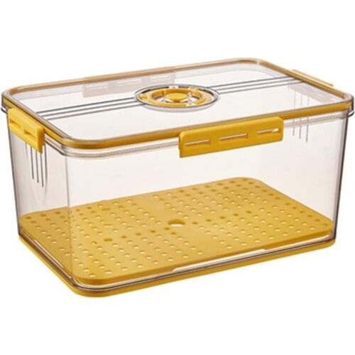 2021 New Refrigerator Storage Box Food Grade PET Plastic Thickened Timekeeping Frozen Storage Box Kitchen Storage Containers