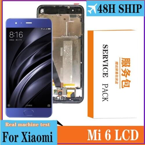 Original For Xiaomi Mi 6 LCD Display Screen Touch Digitizer Assembly LCD Display for Mi 6 multi touch Repair Parts MCE16
