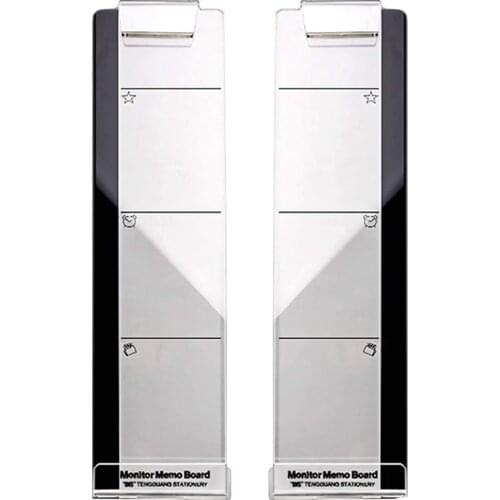 Monitor Memo Board Monitor Sticky Note Holder, Acrylic Transparent Message Board for Computer Screen 1 Set(Left & Right)