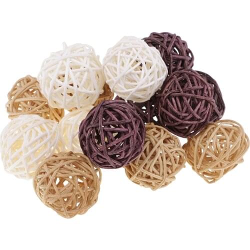 31pc Mixed Rattan Wicker Cane Ball For Garden Wedding Party Home Decorations