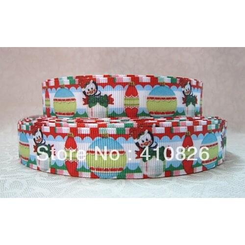 Q&N ribbon 7/8inch 22mm 114029 Christmas Day Printed Grosgrain Wedding Accessories DIY Handmade material Free Shipping