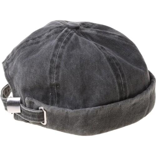 Vintage Street Dance Hip Hop Hat Adjustable Brimless Melon Beanie for Unisex Men Women