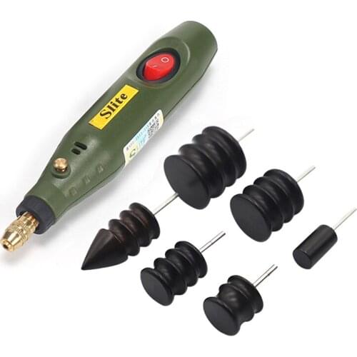 Leather Grinding Tool Electric Polishing Machine Bit DIY Leather craft Edge Arch Groove Slicker Kit Sandalwood Head Burnisher