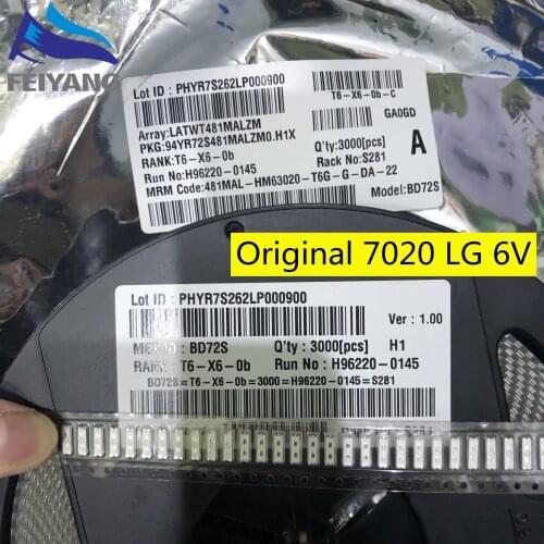 For 100PCS LG LED LCD Backlight TV Application LED 1W 6V 7020 Cool white LED LCD TV Backlight TV Application BD72S/BD72C