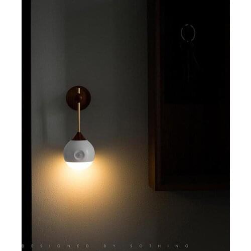 Sothing Smart Sensor Night Light Infrared Induction USB Charging Removable Night Lamp LED Light